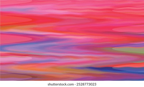 Fondo abstracto vibrante con patrones fluidos y ondulados en tonos de rojo, rosa, púrpura y azul. Ideal para arte digital, fondos y proyectos de diseño. Textura suave y sentimiento dinámico