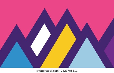 A vibrant abstract background geometric pattern with bold colors and sharp angles - Vector