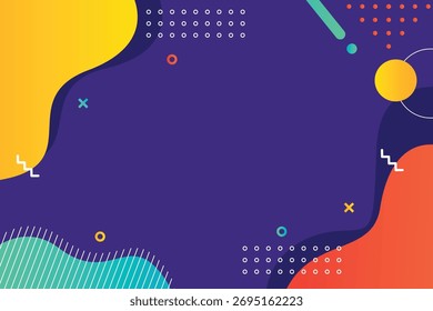 Vibrant Abstract Background with Geometric Shapes and Bold Colors for Design Projects