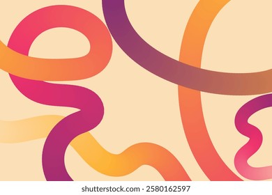 Vibrant Abstract Background with Gradient Swirling Lines, Colorful Gradient Twisted Shapes – Futuristic Design