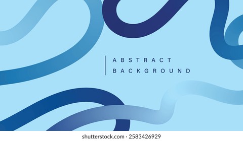 Vibrant Abstract Background with Gradient Swirling Lines, Colorful Gradient Blue Twisted Shapes – Futuristic Design