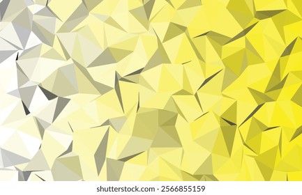 A vibrant abstract background with a gradient of yellow hues and a low-poly texture, creating a dynamic and visually appealing design.