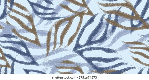 Vibrant abstract background with a grainy dye effect and artistic brush strokes. Decorative seamless pattern combines 70s art elements with a modern digital grunge texture. Vector illustration