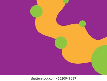 Vibrant abstract for background. Green, orange, and purple geometric shapes for banners, cover, and artwork design.