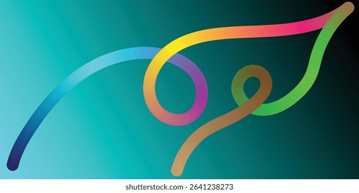 Vibrant Abstract Background with Intertwined Colorful Lines. A dynamic abstract background featuring interwoven, colorful lines of varying shades.