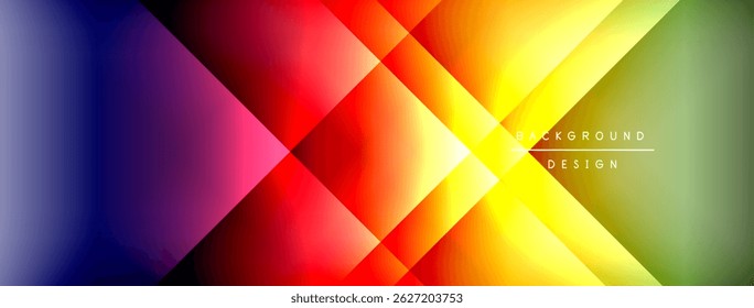 Vibrant abstract background. Overlapping colorful squares create dynamic visual effect. Gradient transitions blend hues seamlessly. Modern design element.