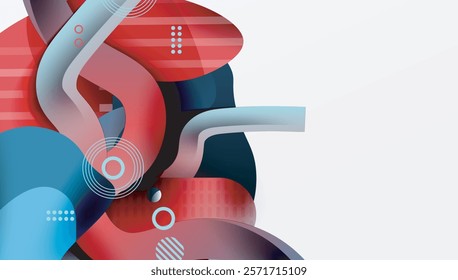 Vibrant abstract background overlapping shapes