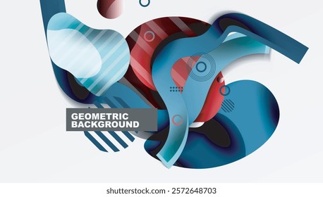 Vibrant abstract background overlapping shapes