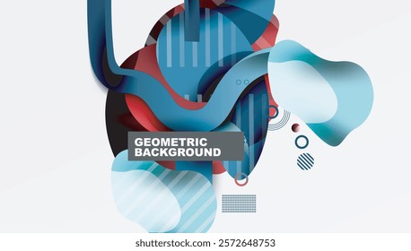 Vibrant abstract background overlapping shapes