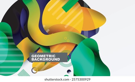Vibrant abstract background overlapping shapes