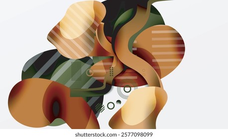 Vibrant abstract background overlapping shapes