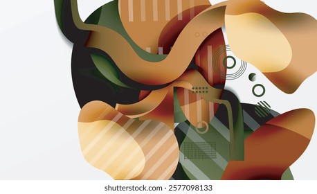 Vibrant abstract background overlapping shapes