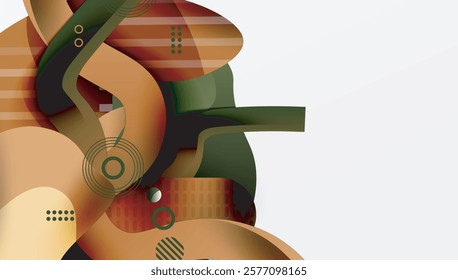 Vibrant abstract background overlapping shapes