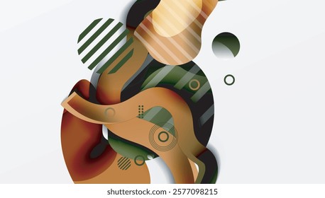 Vibrant abstract background overlapping shapes