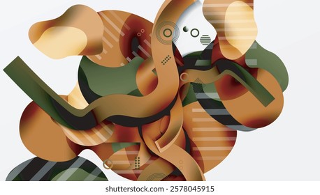 Vibrant abstract background overlapping shapes