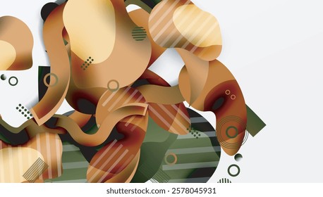 Vibrant abstract background overlapping shapes