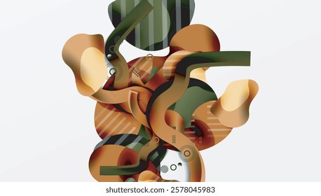 Vibrant abstract background overlapping shapes