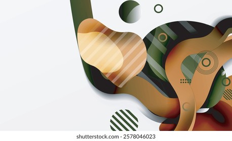 Vibrant abstract background overlapping shapes