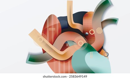 Vibrant abstract background overlapping shapes