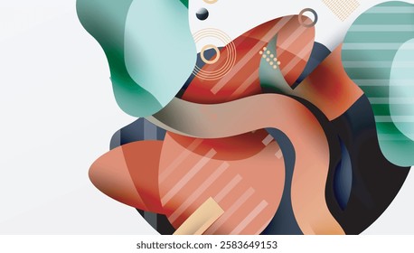 Vibrant abstract background overlapping shapes