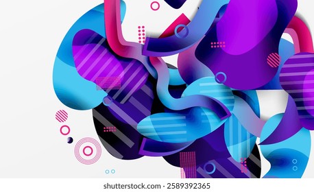 Vibrant abstract background overlapping shapes