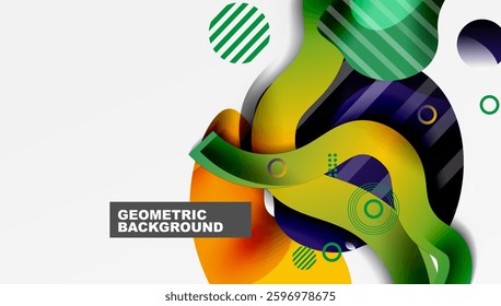 Vibrant abstract background overlapping shapes