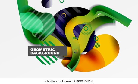 Vibrant abstract background overlapping shapes