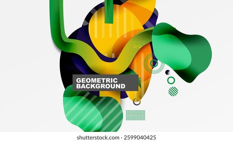 Vibrant abstract background overlapping shapes