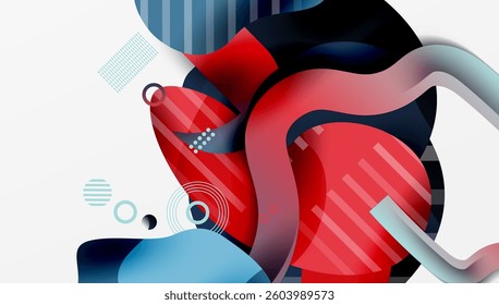 Vibrant abstract background overlapping shapes