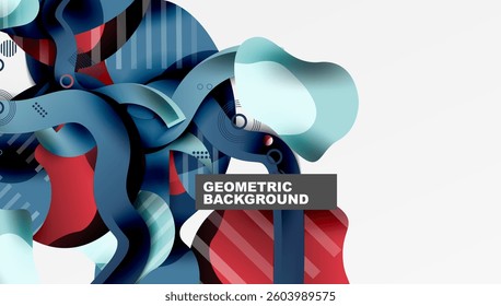 Vibrant abstract background overlapping shapes