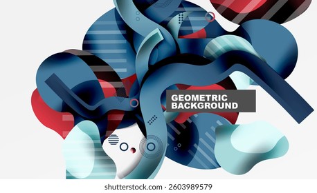 Vibrant abstract background overlapping shapes