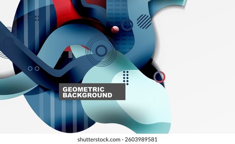 Vibrant abstract background overlapping shapes