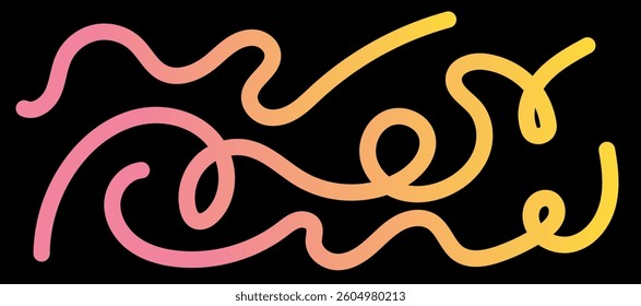 Vibrant abstract background with pink and yellow neon gradients. Smooth 3D lines, dynamic swirls, and fluid shapes create a modern, trendy, and minimal design.
