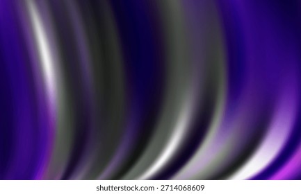 Lebhafter abstrakter Hintergrund mit violetten Farbtönen, gekrümmten hellen Bändern und subtilen Streifen. Ideal für Technik-, Mode- und Marketingvisuals, die Energie, Bewegung und modernes Flair suchen.