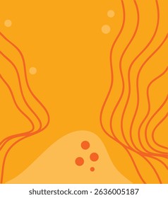Vibrant abstract background with retro wavy lines in psychedelic and groovy 70s style. Colorful curved stripes create a dynamic, flowing composition perfect for vintage-inspired design, music posters,