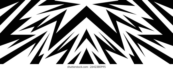 Vibrant abstract background with sharp geometric spikes and energetic zigzag lines