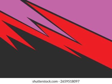 Plano de fundo abstrato vibrante com elementos geométricos e de linha de seta afiados com alguma área de espaço de cópia