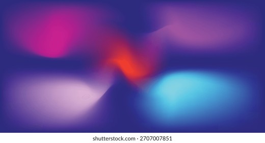 Ein lebendiger abstrakter Hintergrund mit einem glatten, unscharfen Farbverlauf in den Farben Blau, Lila, Magenta und Cyan, der ein fließendes und modernes Design schafft.
