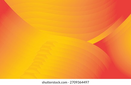 Vibrant Abstract Background with Smooth Curved Shapes and Soft Light Glow in Orange, Red, and Yellow Gradient