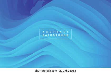 Vibrant abstract background with smooth, flowing blue and cyan gradient waves, creating a dynamic and fluid visual effect for modern digital designs