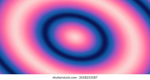 Un fondo vibrante y abstracto de anillos de gradiente concéntricos suaves en tonos mezclados de rosa y azul.