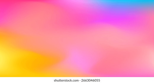 Vibrant abstract background with a soft gradient blend of pink, yellow, and blue hues, creating a dreamy, colorful, and modern aesthetic ideal for creative or digital projects.

