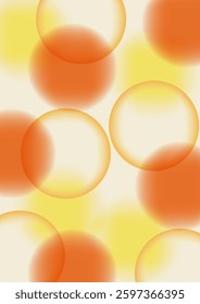 Vibrant abstract background with soft orange and yellow gradient circles, creating warm and modern design. Perfect for digital art, wallpapers, and creative projects. Vector