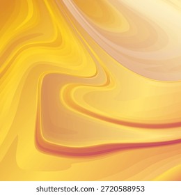 Un fondo abstracto vibrante con cálidas ondas amarillas y naranjas doradas, que muestra un efecto de mármol líquido fluido que se siente enérgico y brillante