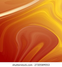 Un fondo abstracto vibrante con cálidas ondas amarillas y naranjas doradas, que muestra un efecto de mármol líquido fluido que se siente enérgico y brillante