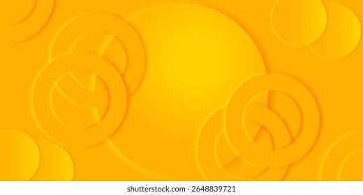 vibrant abstract background with a warm yellow-orange gradient, featuring soft glowing circles of various sizes. modern trendy design, eps10