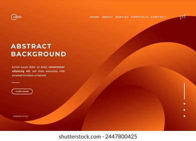 Fondo Abstractas Vibrante Ondulado Estampado De Naranja, Arte De Diseño web Moderno
