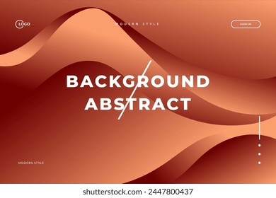 Vibrant Abstract Background Wavy Orange Print, Modern Web Design Art