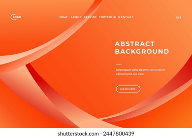 Vibrant Abstract Background Wavy Orange Print, Modern Web Design Art