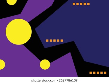 Vibrant abstract for background. Yellow, blue, and purple geometric shapes for banners, cover, and artwork design.